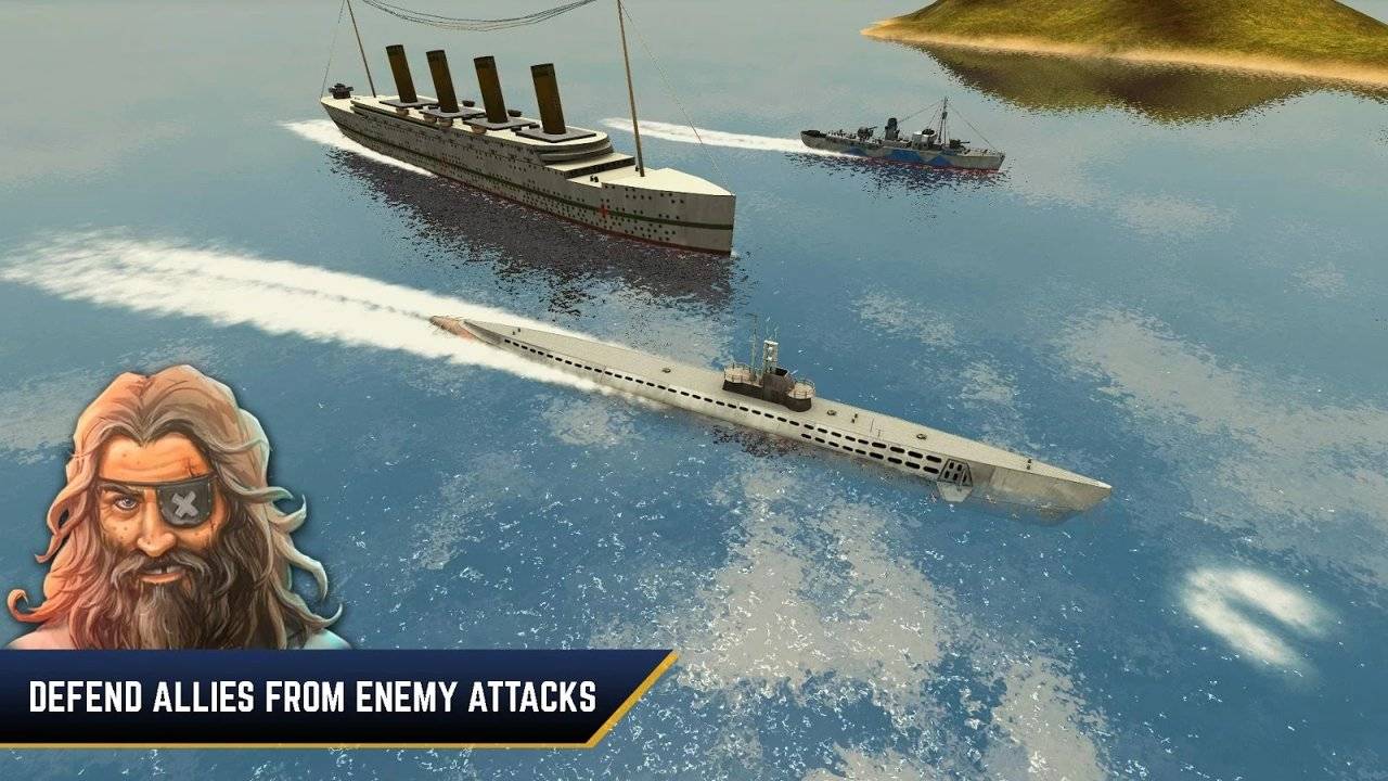 敌方水域潜艇与战舰图0